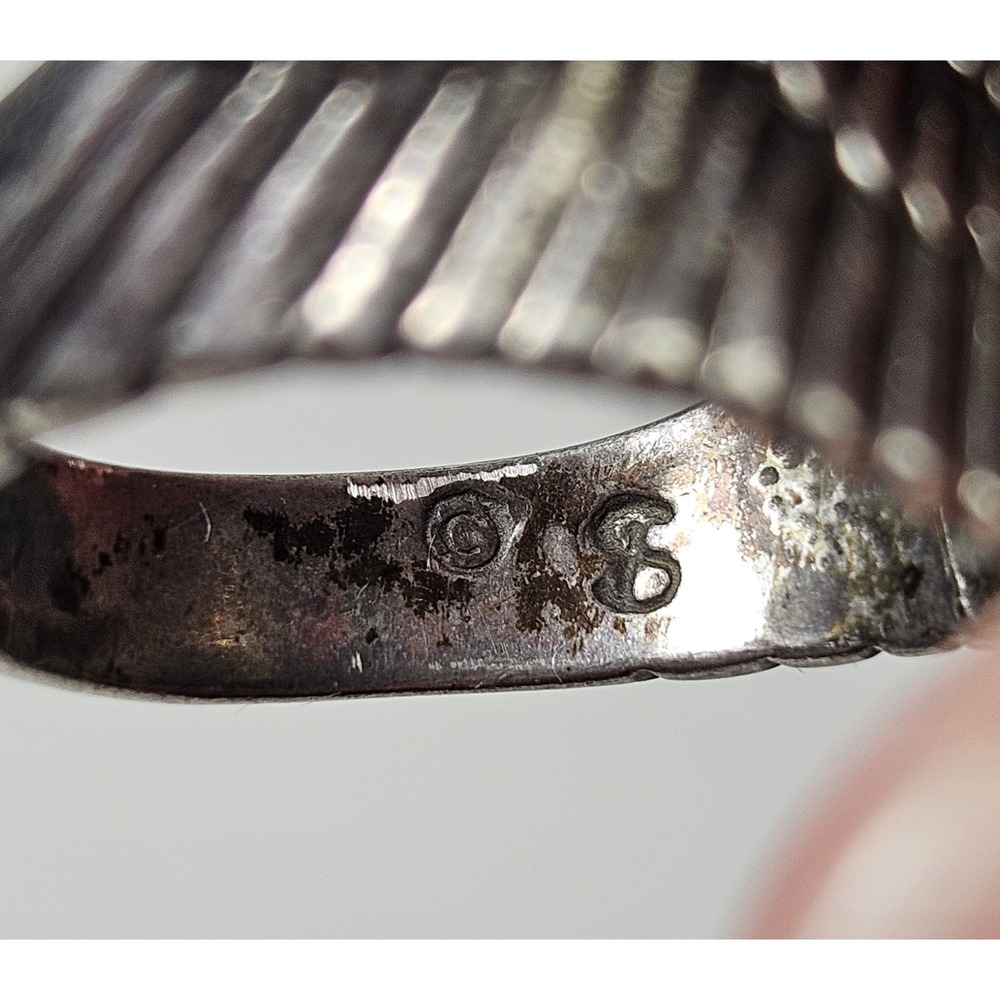 Navajo Sterling Silver 3D Large Bald Eagle Band Ring Sz‎ 11.75 12g Patriotic 925 - Picture 12 of 16